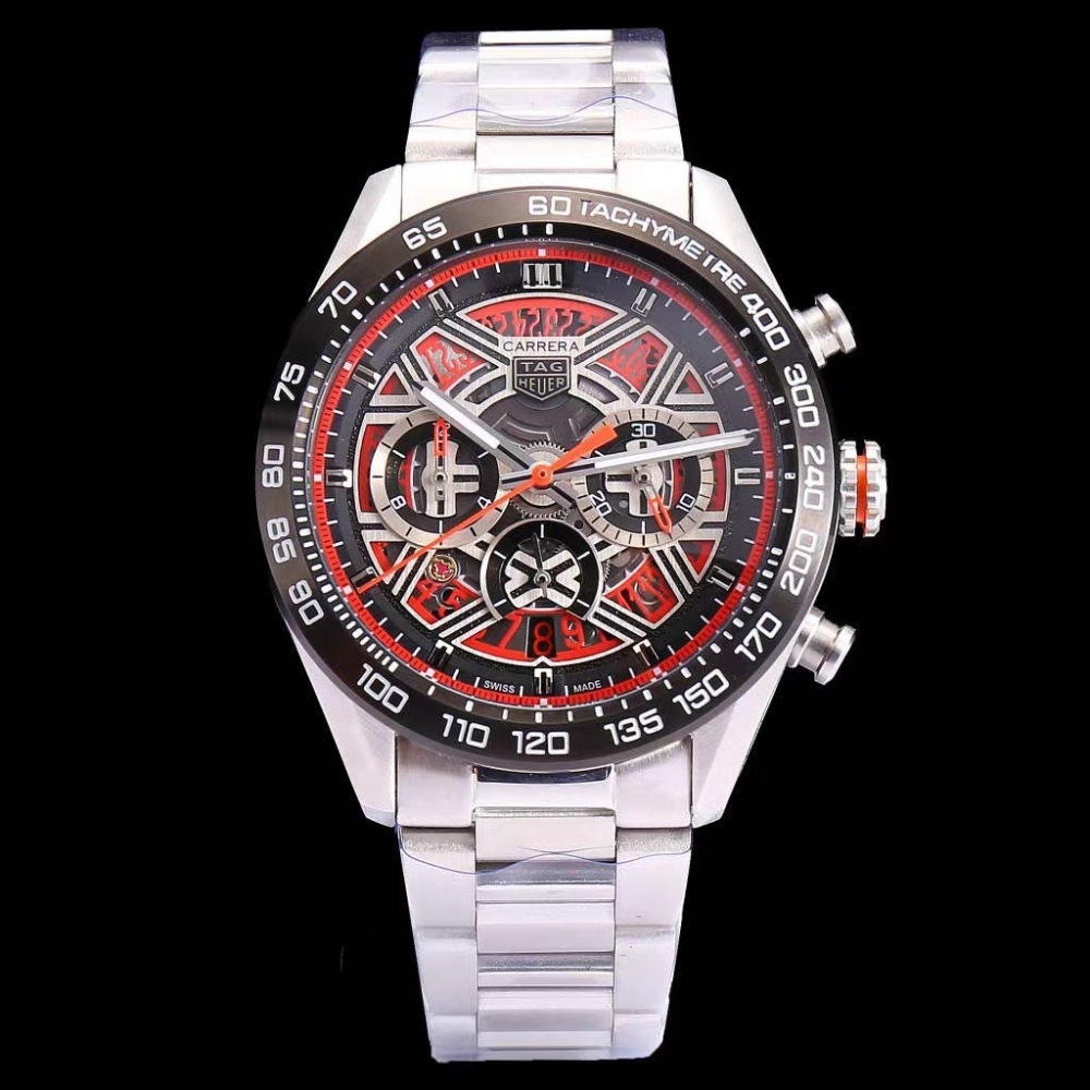 Men's Quartz Watch Chronograph 904L Stainless Steel 44mm-TAG336