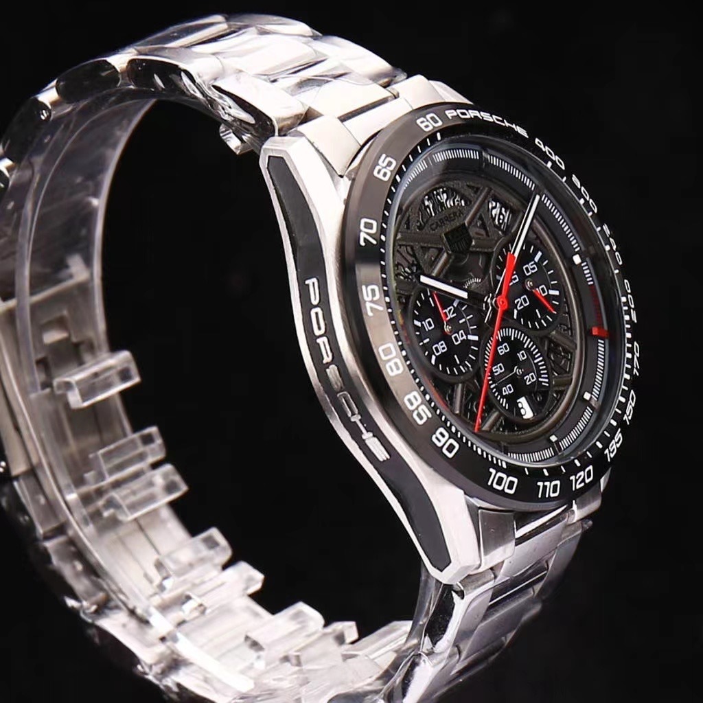 Men's Quartz Watch Chronograph 904L Stainless Steel 44mm-TAG338