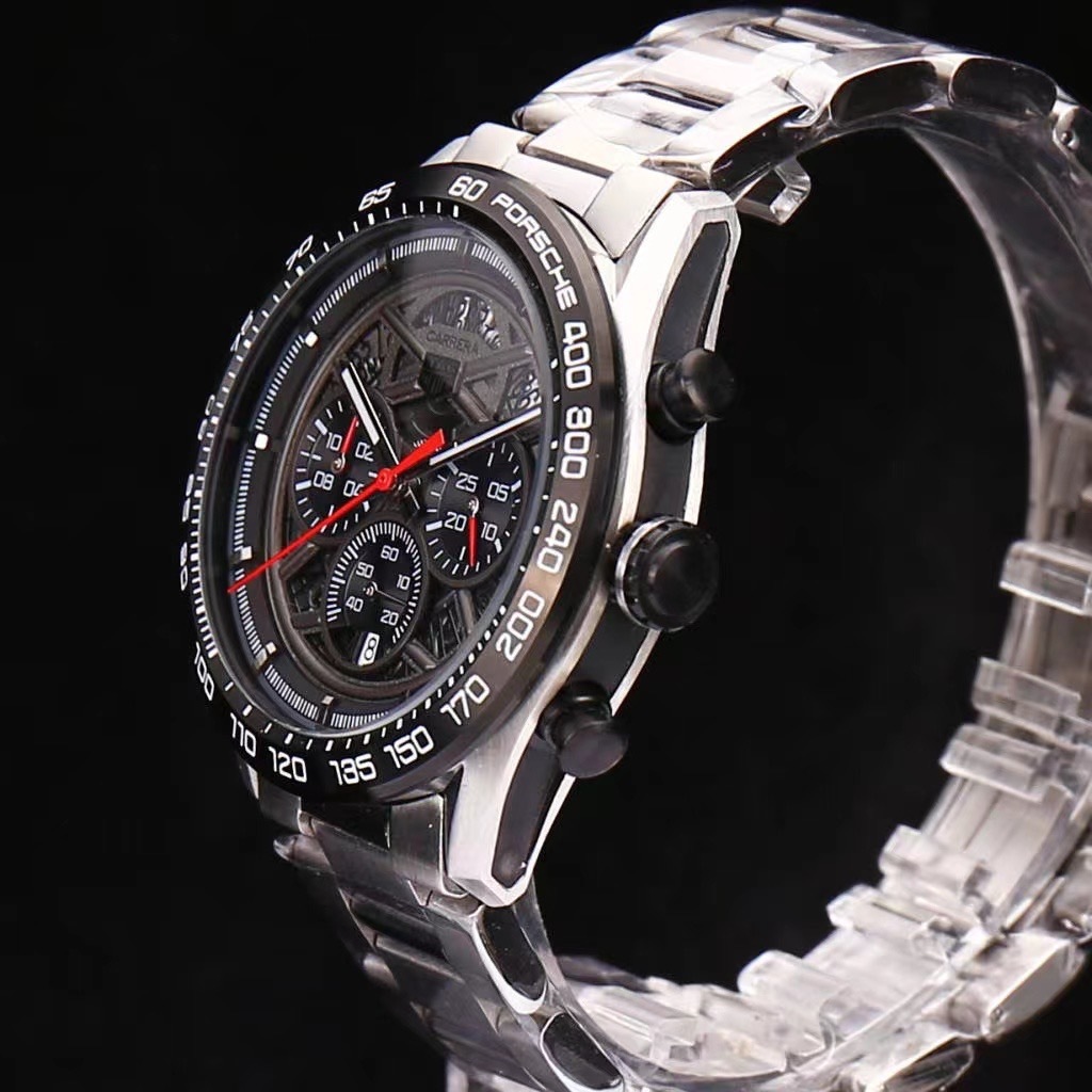 Men's Quartz Watch Chronograph 904L Stainless Steel 44mm-TAG338