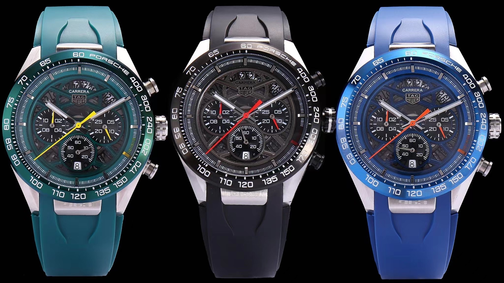 Men's Quartz Watch Chronograph 904L Stainless Steel 44mm-TAG338