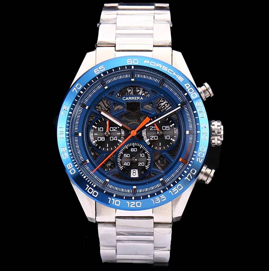 Men's Quartz Watch Chronograph 904L Stainless Steel 44mm-TAG338