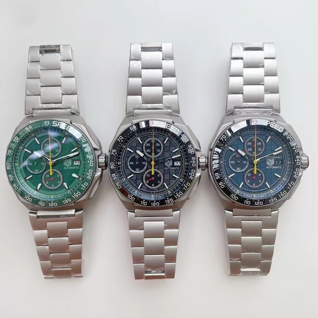 Men's Quartz Watch Chronograph 904L Stainless Steel 44mm-TAG348