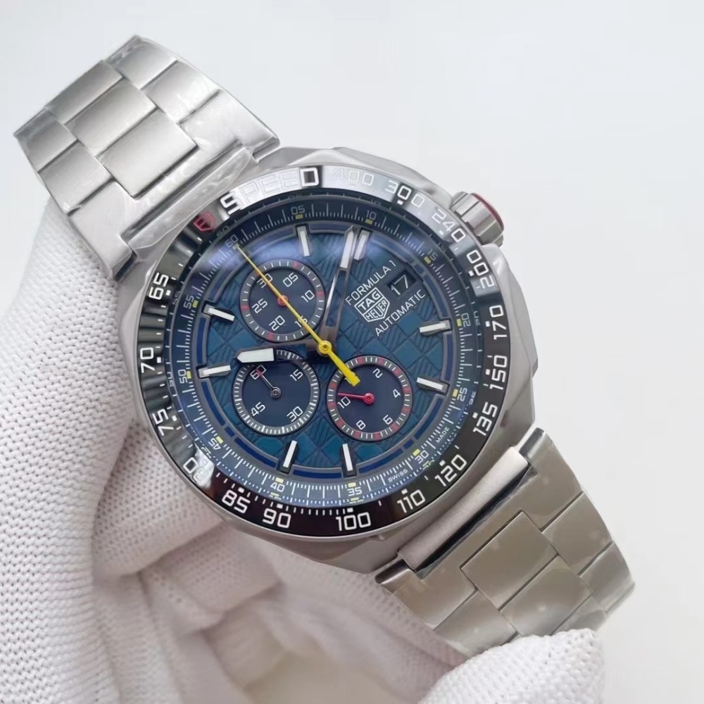 Men's Quartz Watch Chronograph 904L Stainless Steel 44mm-TAG348