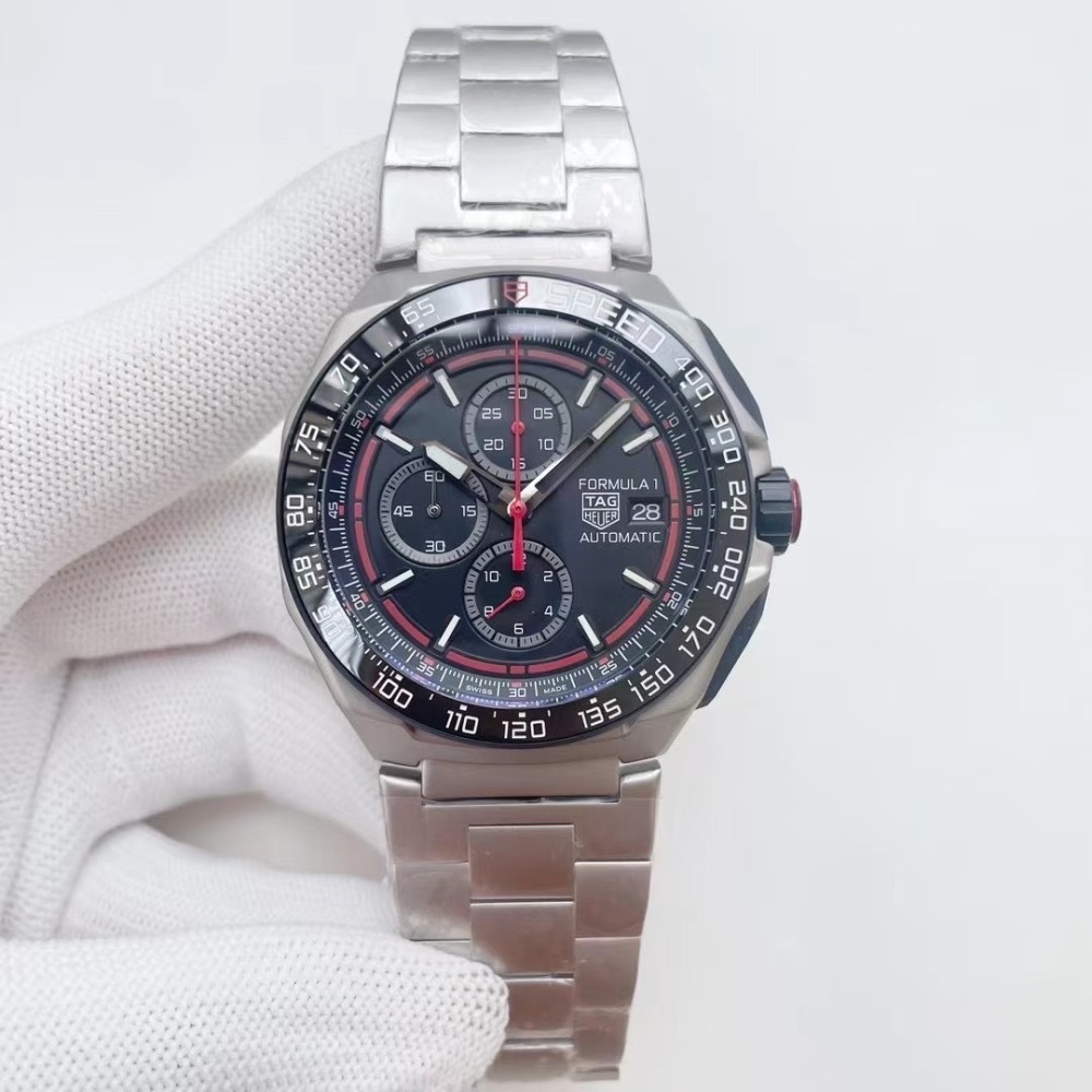 Men's Quartz Watch Chronograph 904L Stainless Steel 44mm-TAG347
