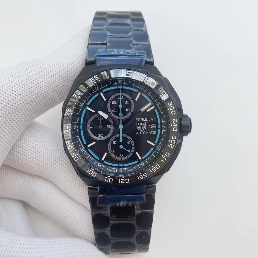 Men's Quartz Watch Chronograph 904L Stainless Steel 44mm-TAG347