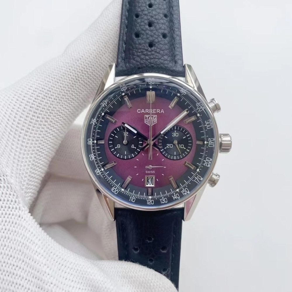 Men's Quartz Watch Chronograph 904L Stainless Steel 42mm-TAG354
