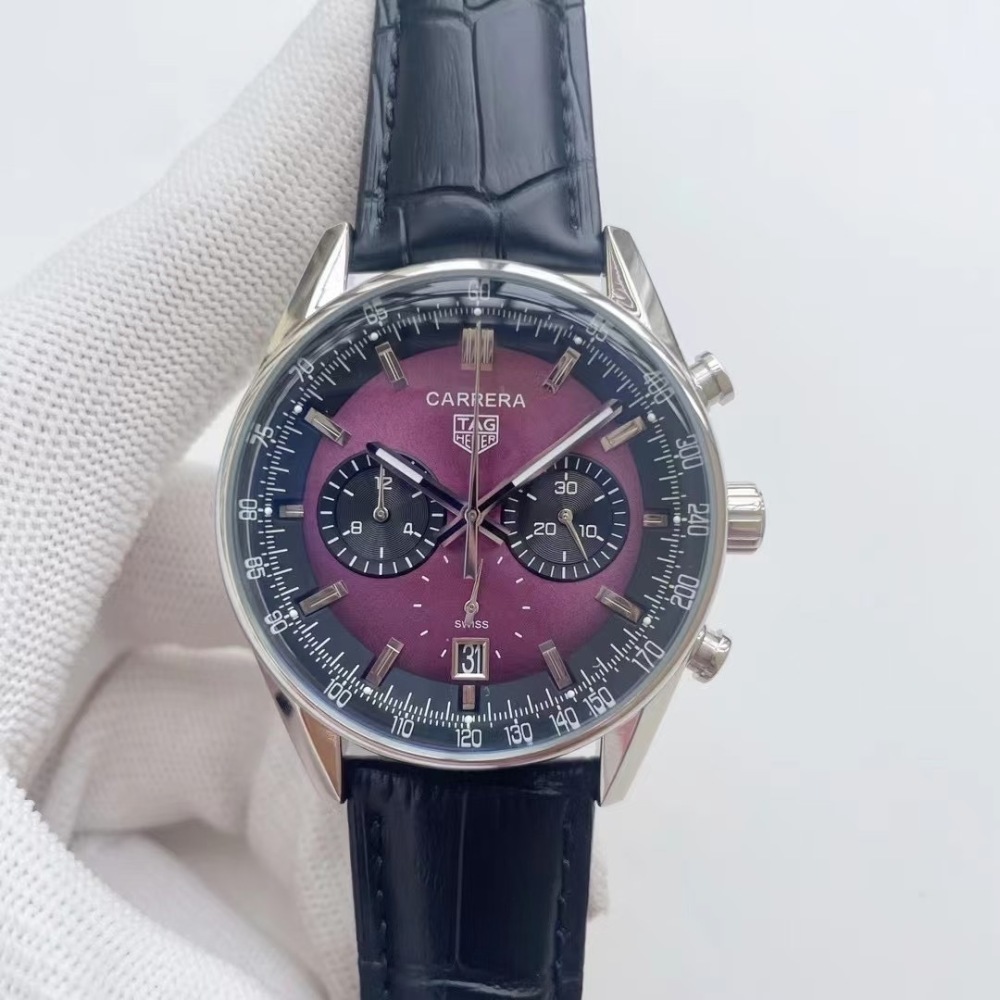 Men's Quartz Watch Chronograph 904L Stainless Steel 42mm-TAG354