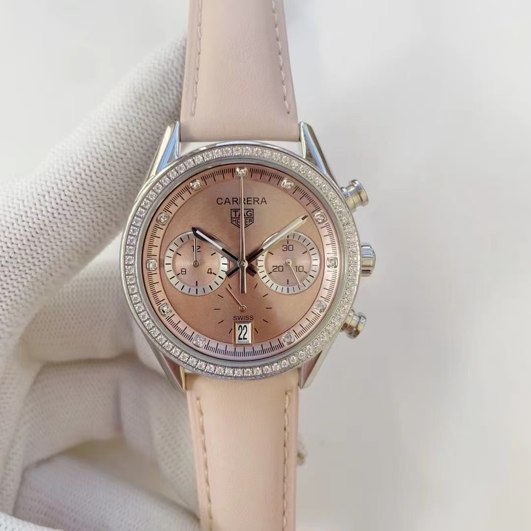 Women's  Quartz Watch Chronograph 904L Stainless Steel 39mm-TAG358