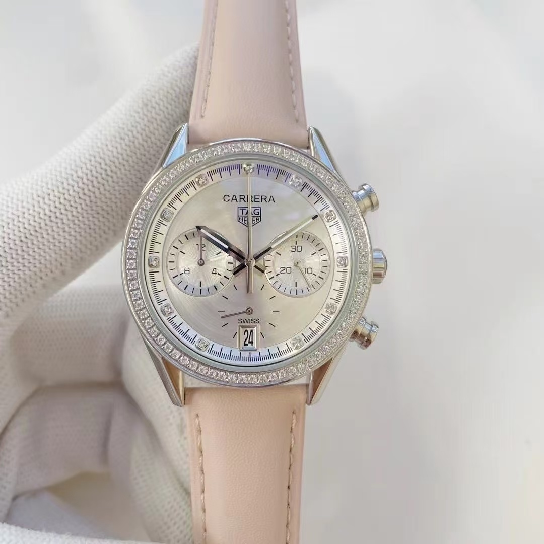 Women's  Quartz Watch Chronograph 904L Stainless Steel 39mm-TAG358