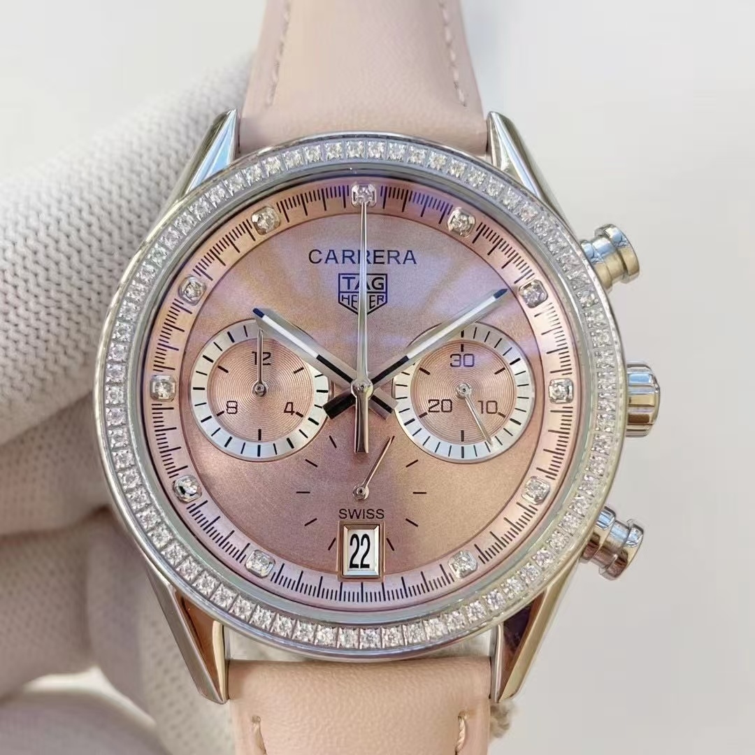 Women's  Quartz Watch Chronograph 904L Stainless Steel 39mm-TAG358