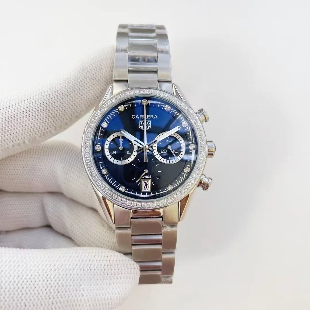 Women's  Quartz Watch Chronograph 904L Stainless Steel 39mm-TAG358