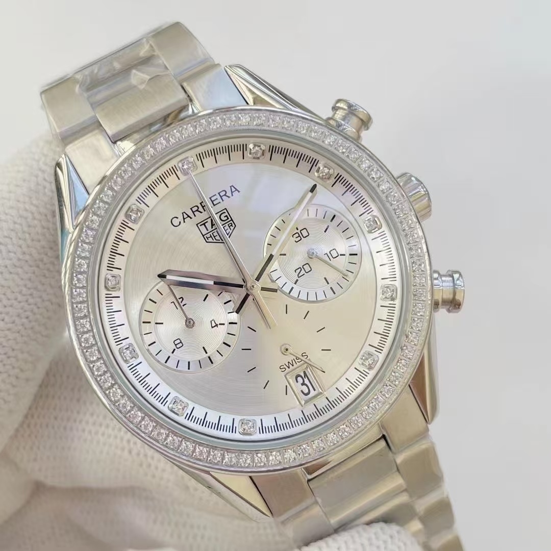 Women's  Quartz Watch Chronograph 904L Stainless Steel 39mm-TAG358