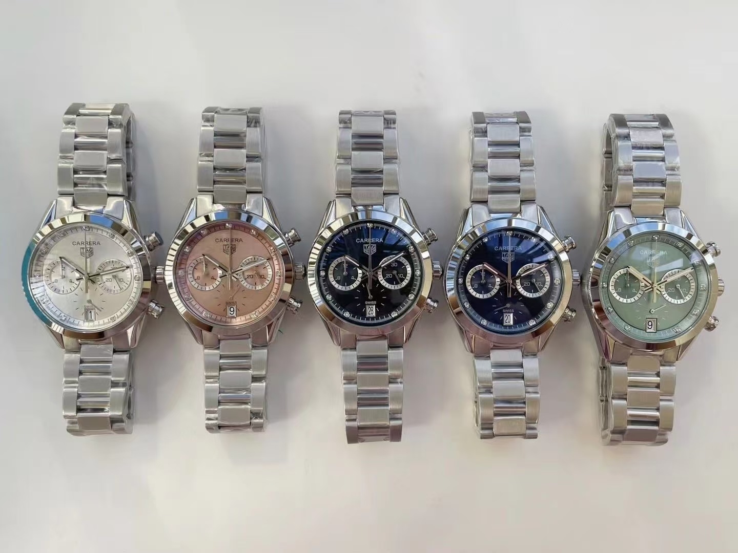 Women's  Quartz Watch Chronograph 904L Stainless Steel 39mm-TAG357