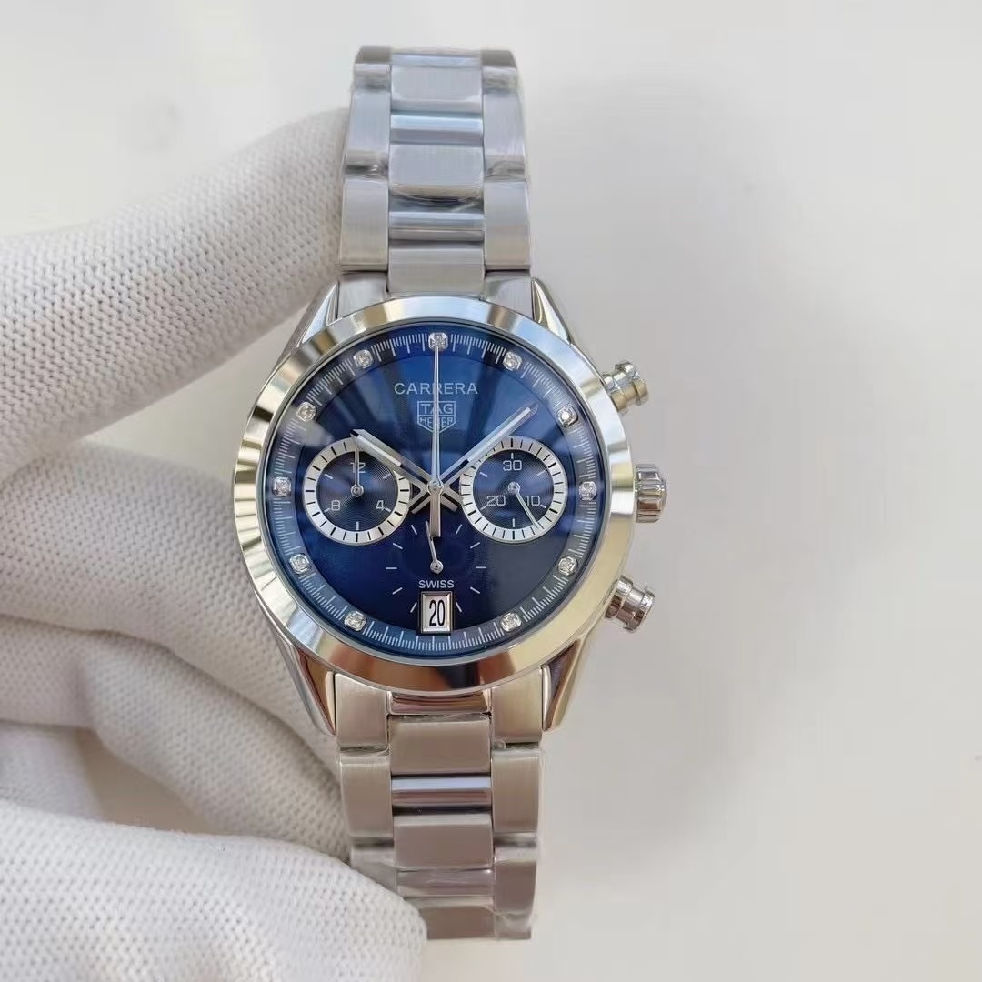 Women's  Quartz Watch Chronograph 904L Stainless Steel 39mm-TAG357