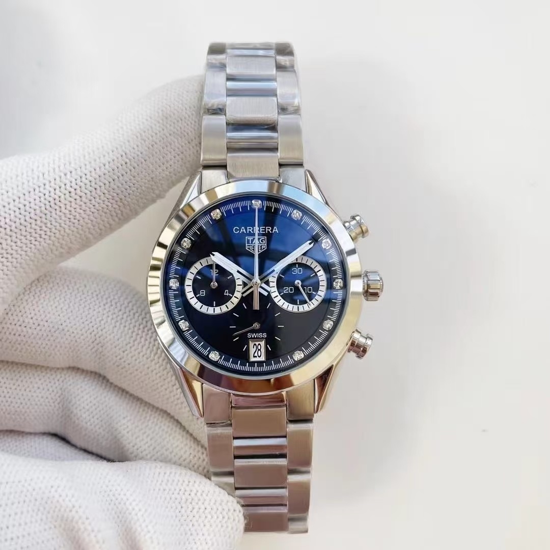 Women's  Quartz Watch Chronograph 904L Stainless Steel 39mm-TAG357
