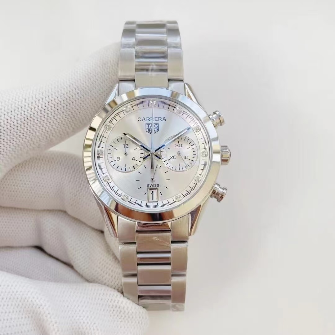 Women's  Quartz Watch Chronograph 904L Stainless Steel 39mm-TAG357