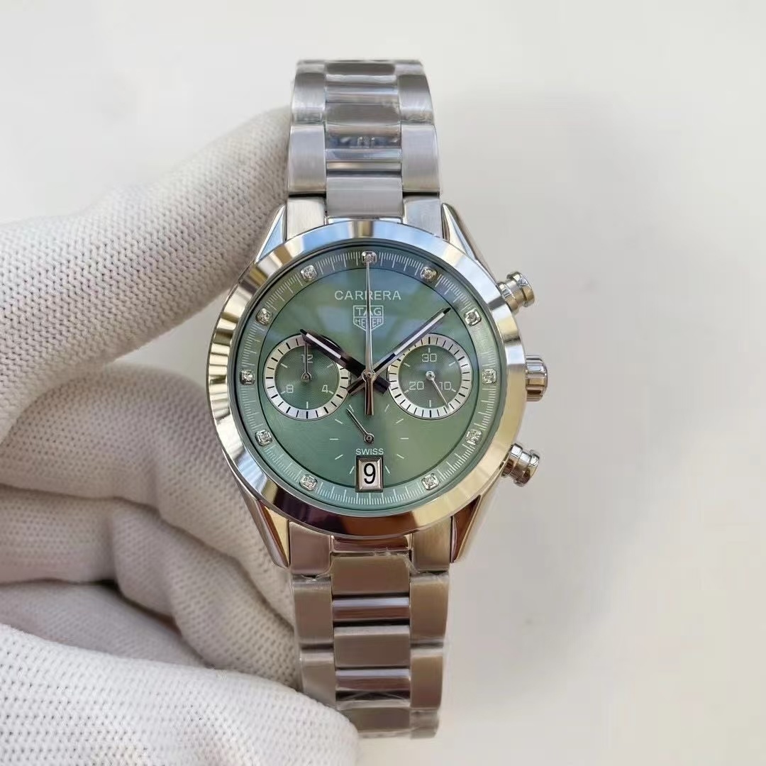Women's  Quartz Watch Chronograph 904L Stainless Steel 39mm-TAG357