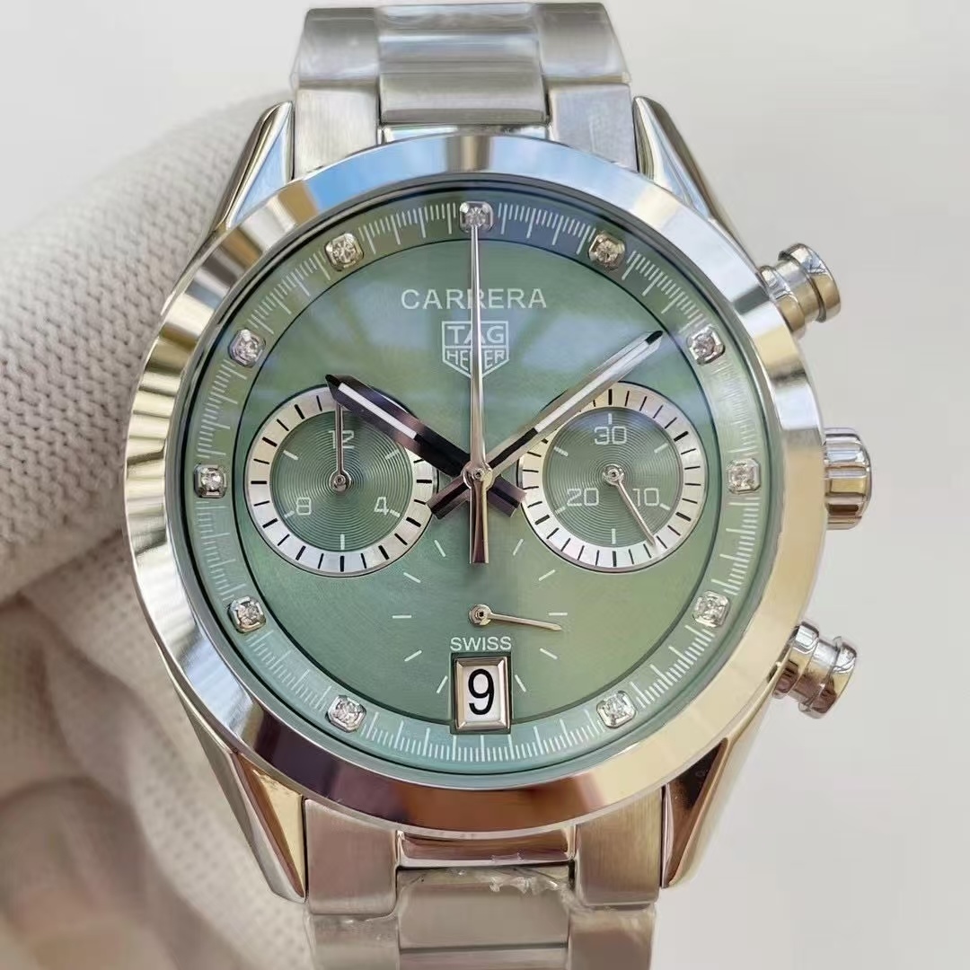 Women's  Quartz Watch Chronograph 904L Stainless Steel 39mm-TAG357
