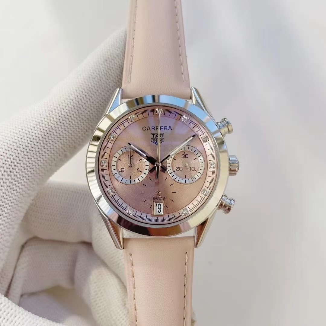 Women's  Quartz Watch Chronograph 904L Stainless Steel 39mm-TAG357