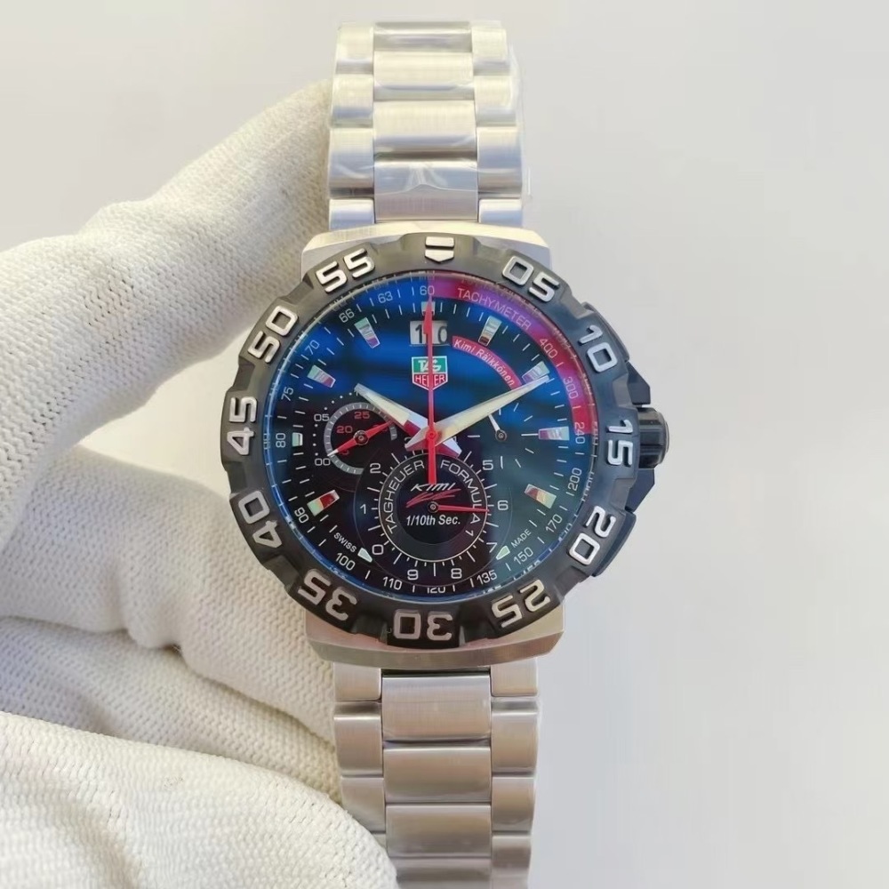 Men's Quartz Watch Chronograph 904L Stainless Steel 42mm-TAG363