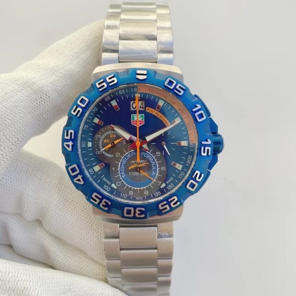 Men's Quartz Watch Chronograph 904L Stainless Steel 42mm-TAG363