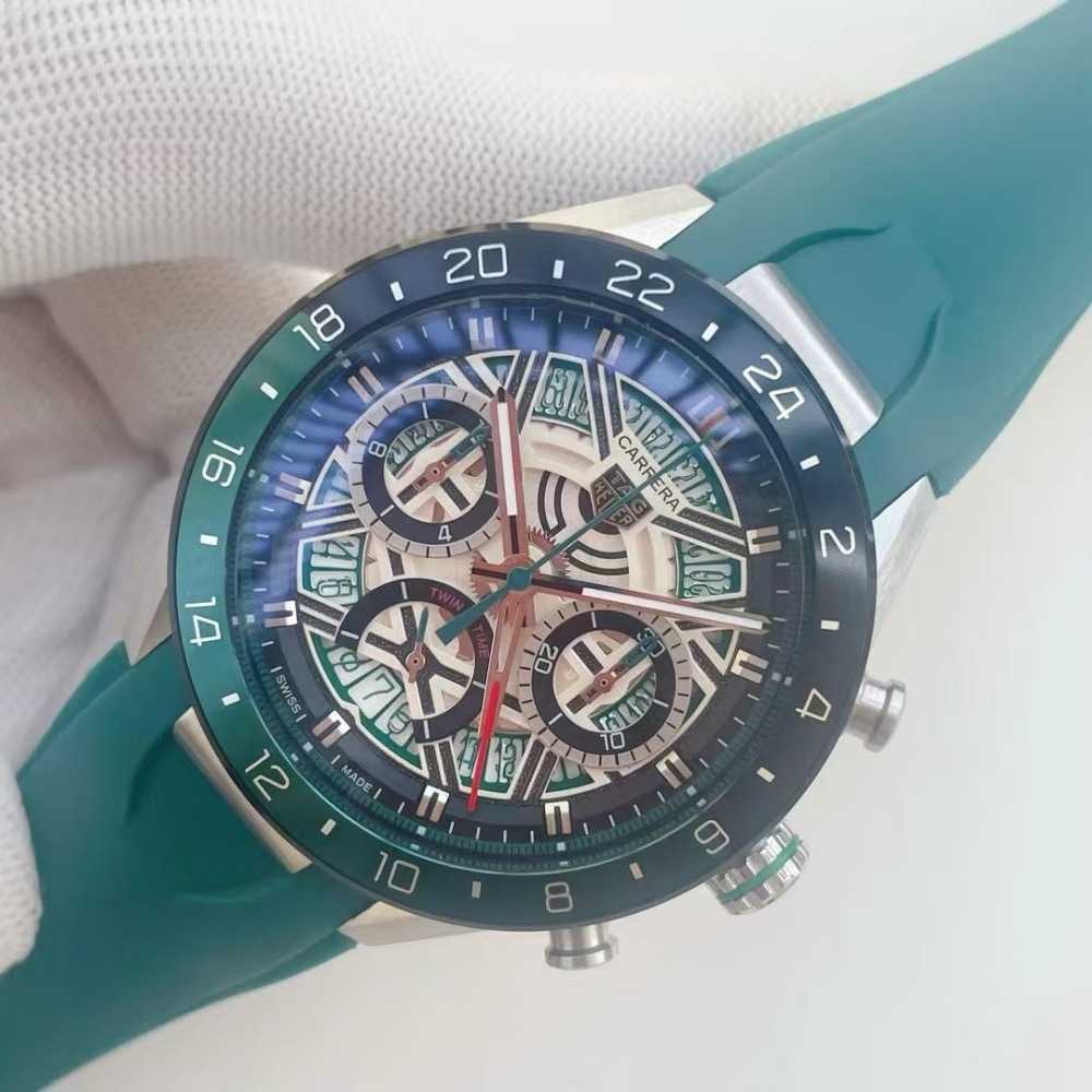 Men's Quartz Watch Chronograph 904L Stainless Steel 44mm-TAG403