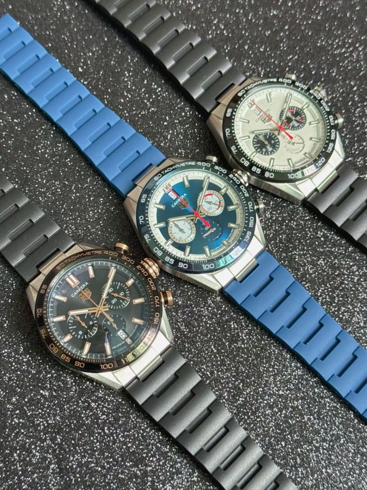 Men's Quartz Watch Chronograph 904L Stainless Steel 44mm-TAG404