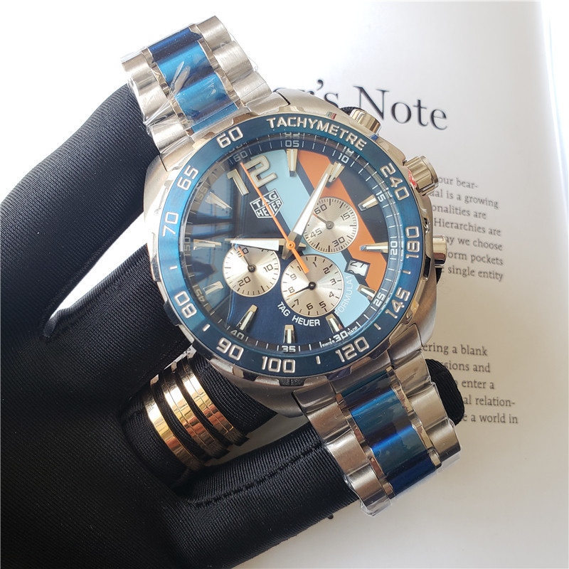 Men's Quartz Watch Chronograph 904L Stainless Steel 46mm-TAG70