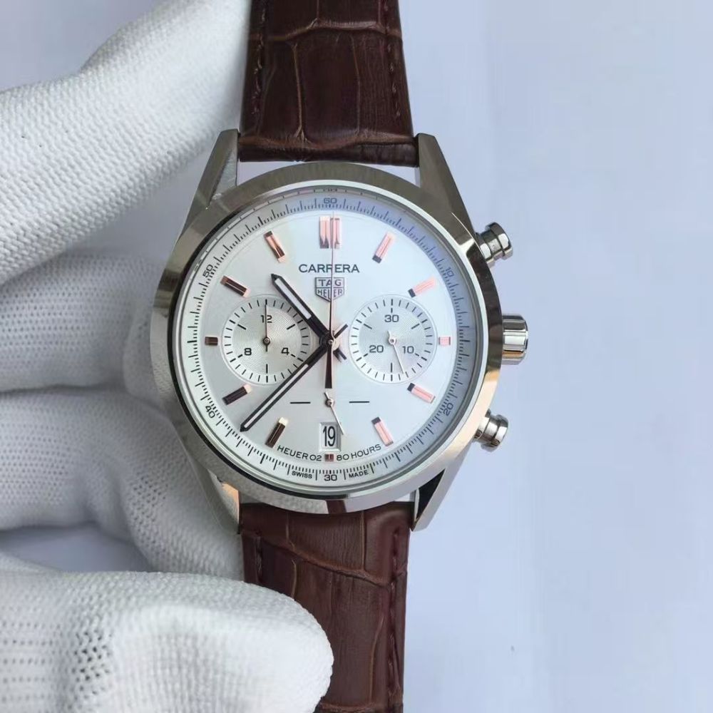 Men's Quartz Watch Chronograph 904L Stainless Steel 42mm-TAG401