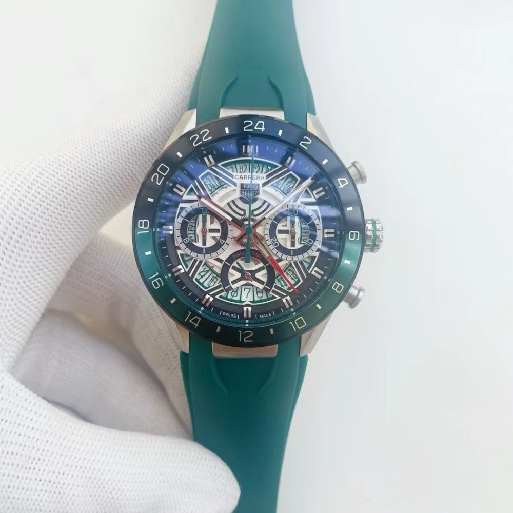 Men's Quartz Watch Chronograph 904L Stainless Steel 44mm-TAG403