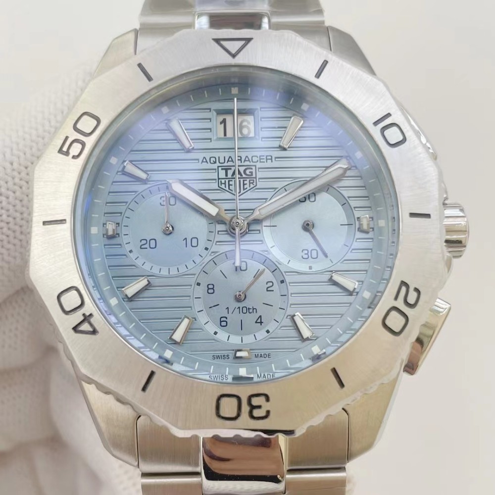 Men's Quartz Watch Chronograph 904L Stainless Steel 43mm-TAG391