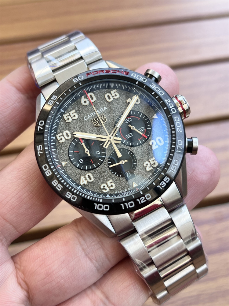 Men's Quartz Watch Chronograph 904L Stainless Steel 45mm-TAG397