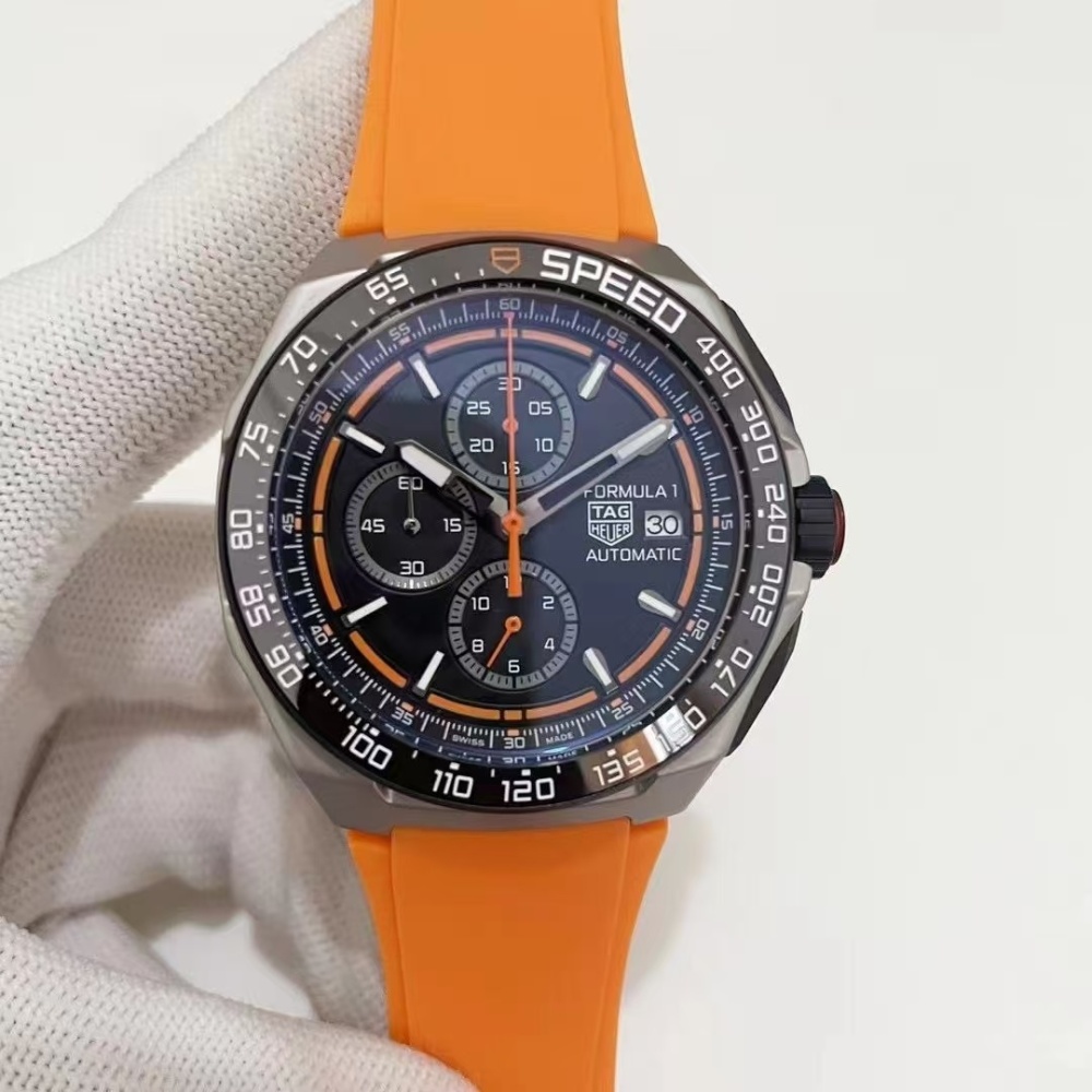 Men's Quartz Watch Chronograph 904L Stainless Steel 44mm-TAG375