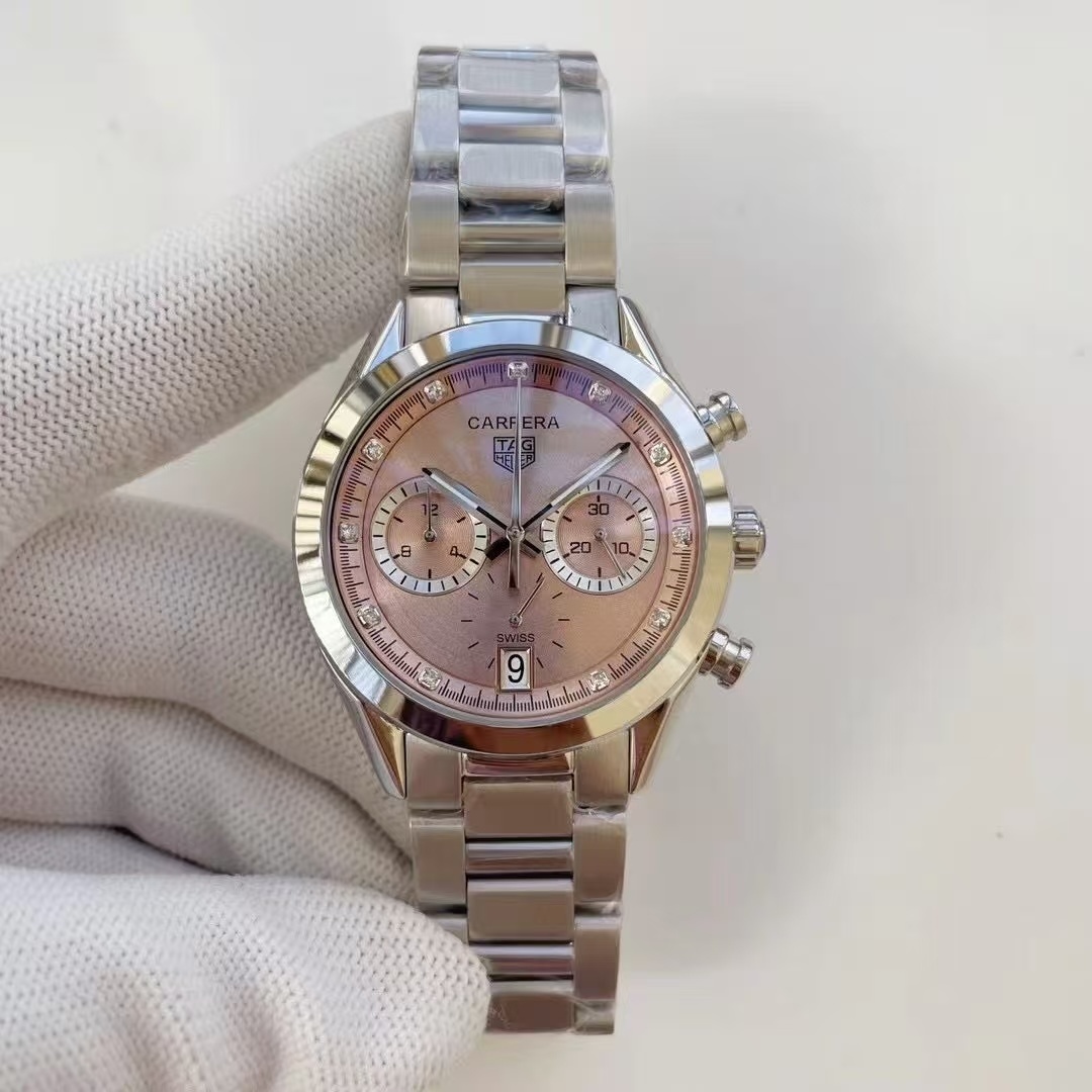 Women's  Quartz Watch Chronograph 904L Stainless Steel 39mm-TAG357
