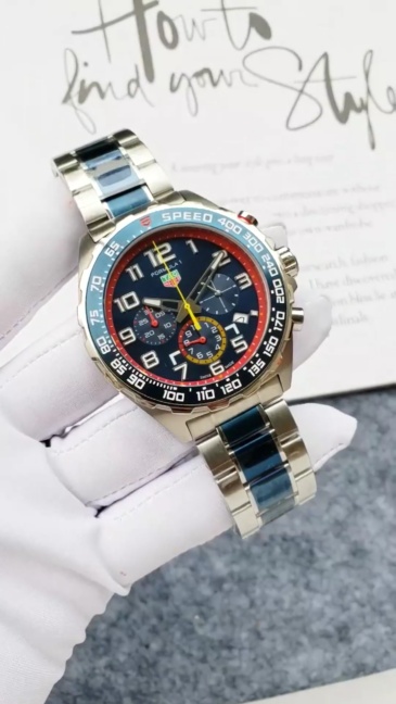 Men's Quartz Watch Chronograph 904L Stainless Steel 45mm-TAG196