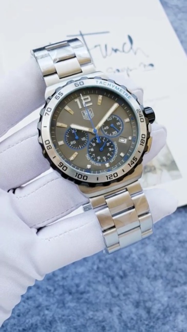 Men's Quartz Watch Chronograph 904L Stainless Steel 43mm-TAG223