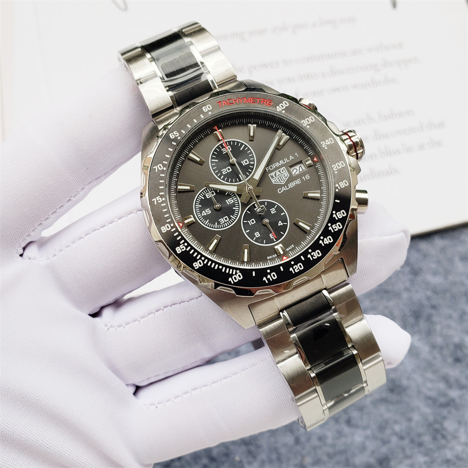 Men's Quartz Watch Chronograph 904L Stainless Steel 45mm-TAG198