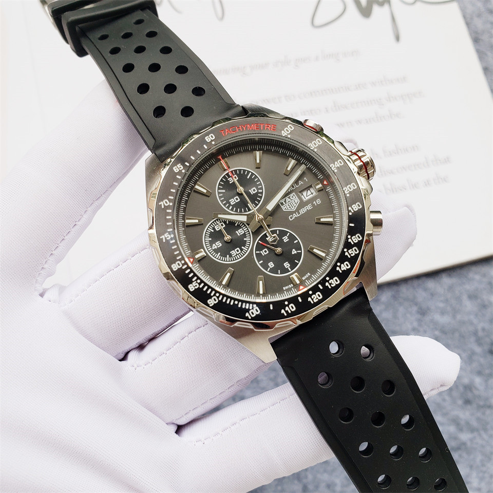 Men's Quartz Watch Chronograph 904L Stainless Steel 45mm-TAG198
