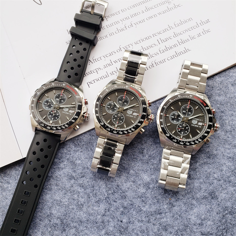 Men's Quartz Watch Chronograph 904L Stainless Steel 45mm-TAG198