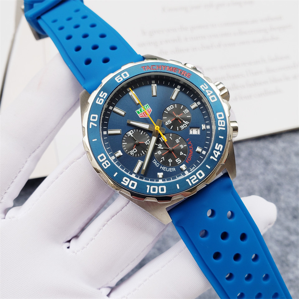 Men's Quartz Watch Chronograph 904L Stainless Steel 45mm-TAG199