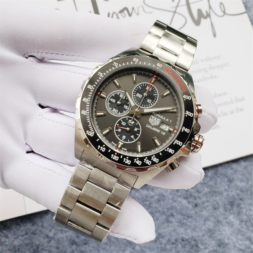 Men's Quartz Watch Chronograph 904L Stainless Steel 45mm-TAG198