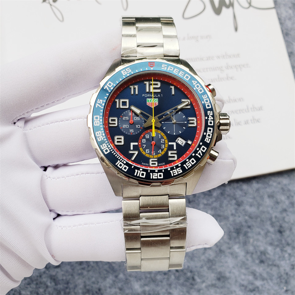 Men's Quartz Watch Chronograph 904L Stainless Steel 45mm-TAG196