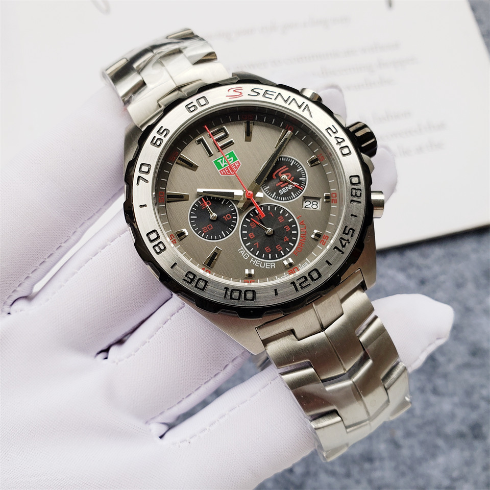 Men's Quartz Watch Chronograph 904L Stainless Steel 45mm-TAG195