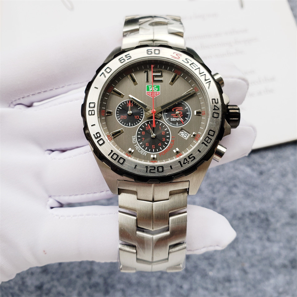 Men's Quartz Watch Chronograph 904L Stainless Steel 45mm-TAG195