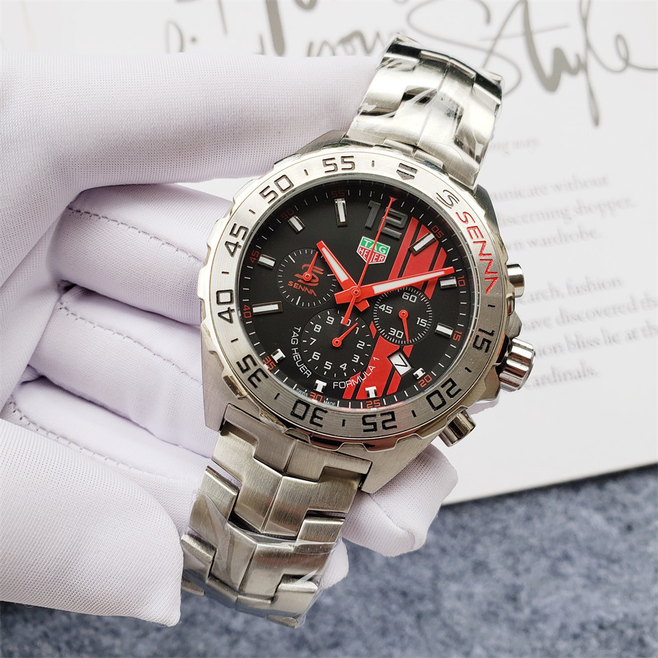 Men's Quartz Watch Chronograph 904L Stainless Steel 45mm-TAG195