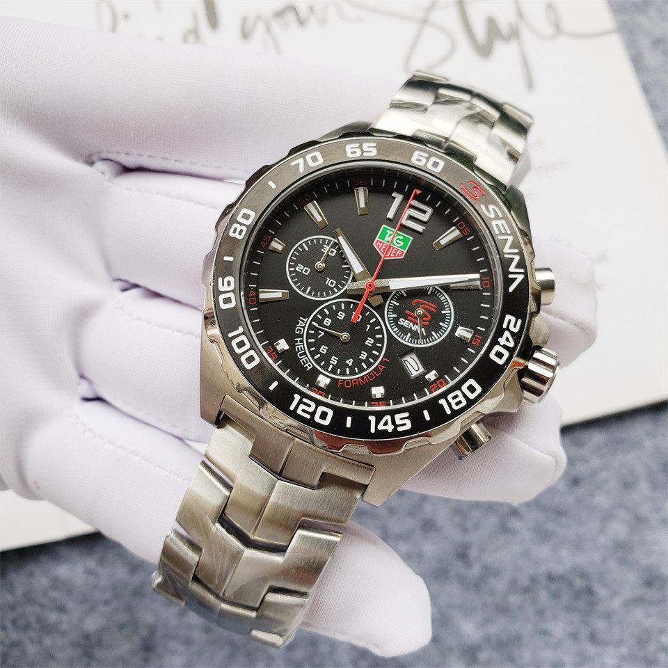 Men's Quartz Watch Chronograph 904L Stainless Steel 45mm-TAG195