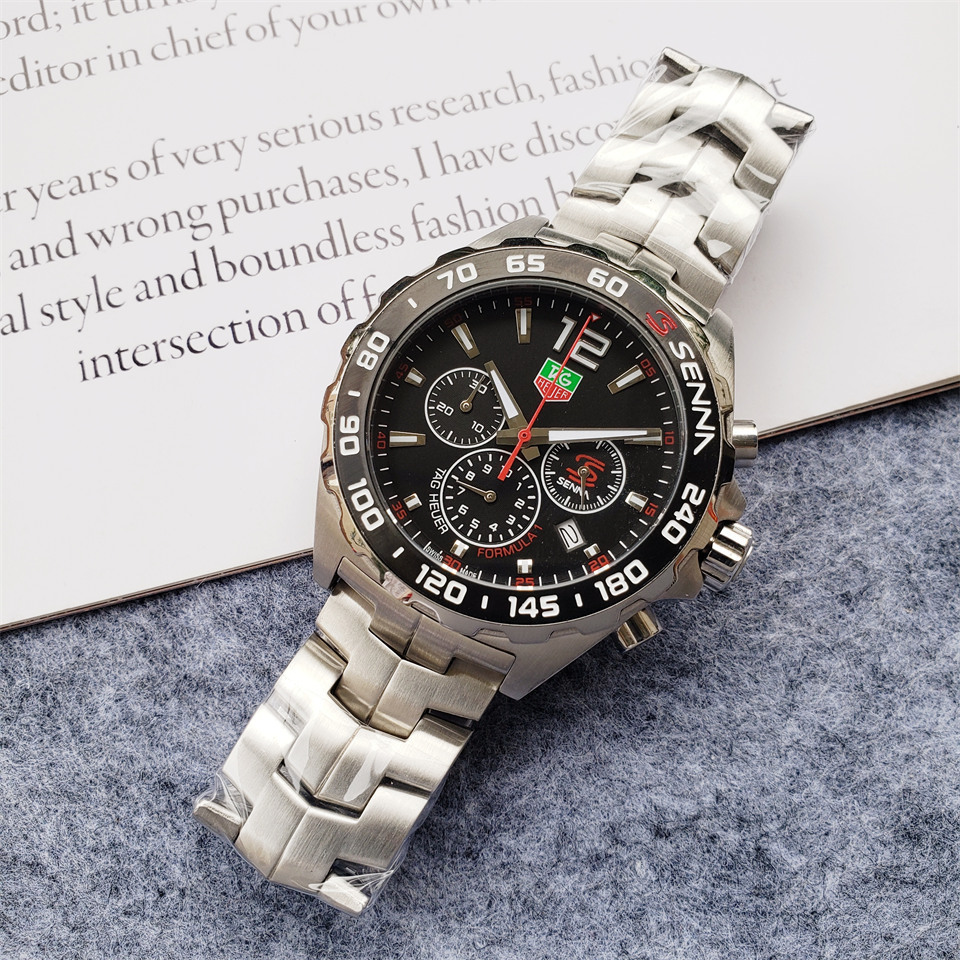 Men's Quartz Watch Chronograph 904L Stainless Steel 45mm-TAG195