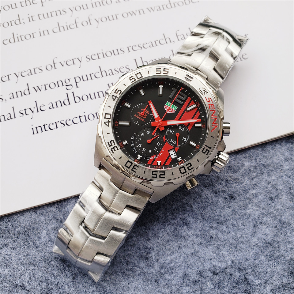 Men's Quartz Watch Chronograph 904L Stainless Steel 45mm-TAG195