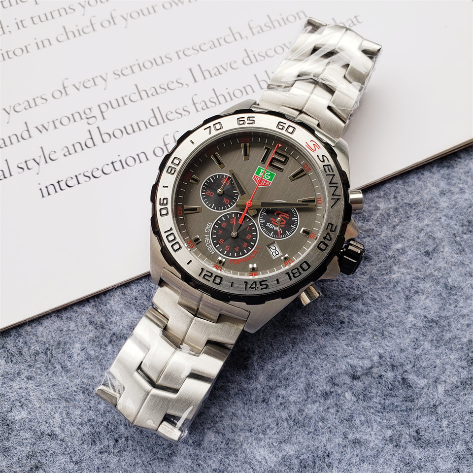Men's Quartz Watch Chronograph 904L Stainless Steel 45mm-TAG195