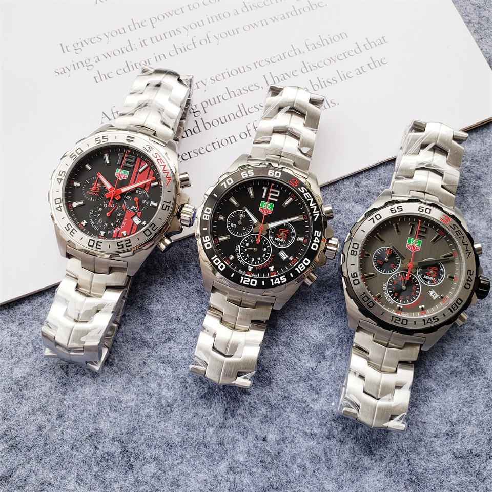 Men's Quartz Watch Chronograph 904L Stainless Steel 45mm-TAG195